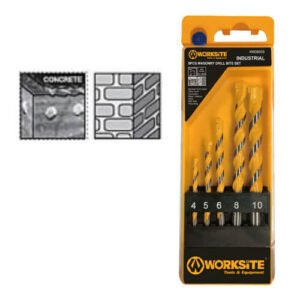 WORKSITE-5PCS-MASONRY-DRILL-BITS-SET