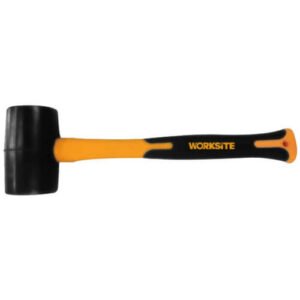 WORKSITE-RUBBER-MALLET-STEEL-HANDLE